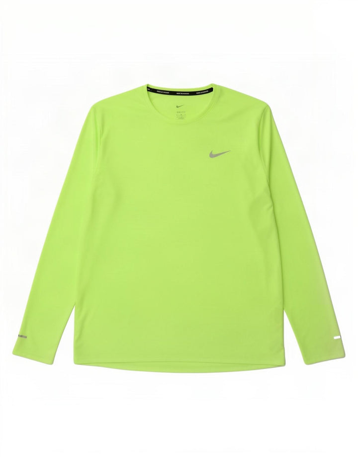 Nike Herre Dri Fit Top Langærmet XL Grøn Polyester
