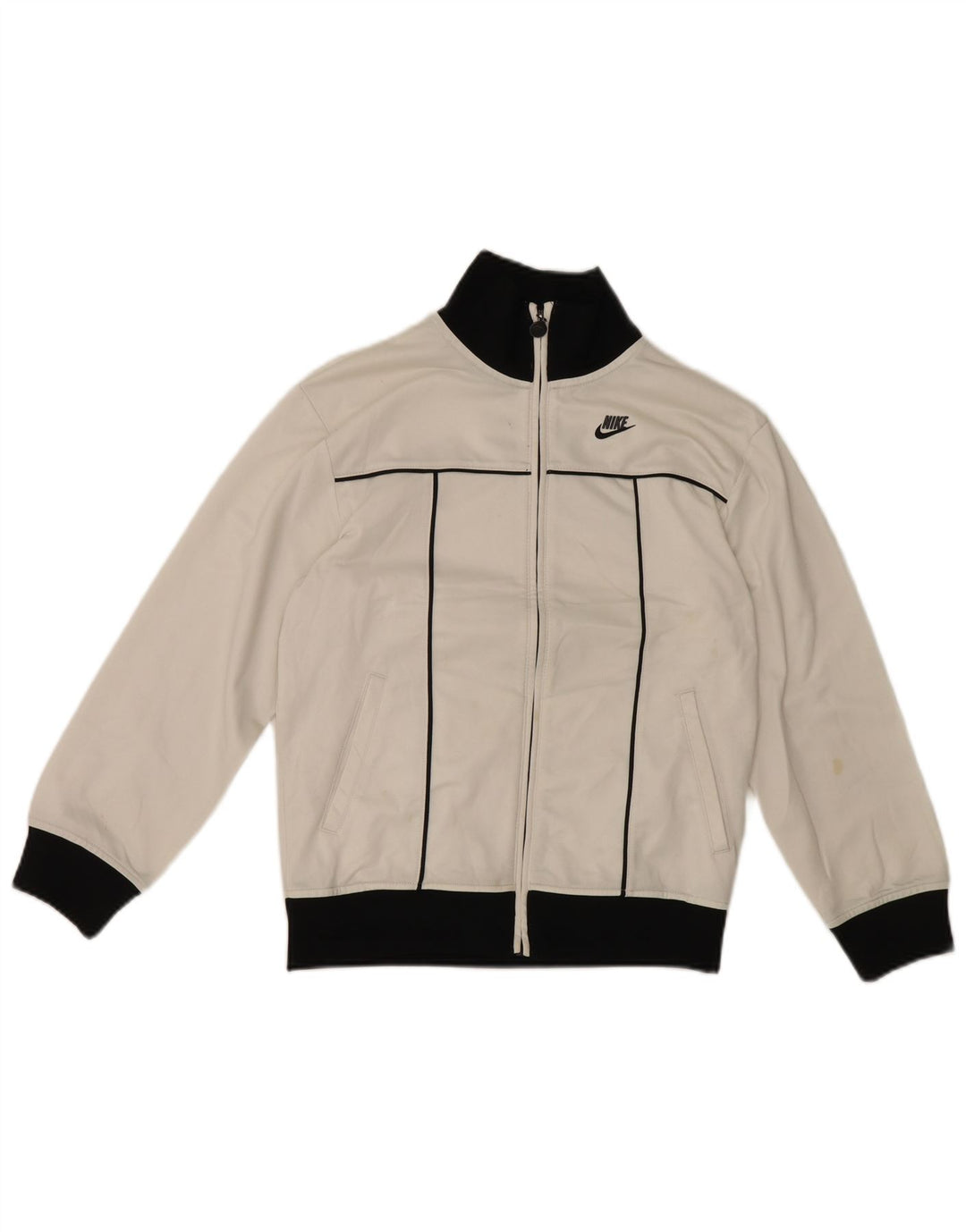 Nike træningsdragt til drenge topjakke 10-11 år Medium White Colourblock Sports