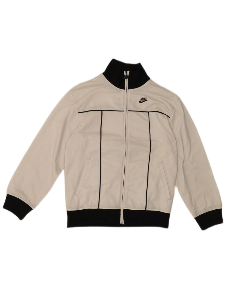 Nike træningsdragt til drenge topjakke 10-11 år Medium White Colourblock Sports