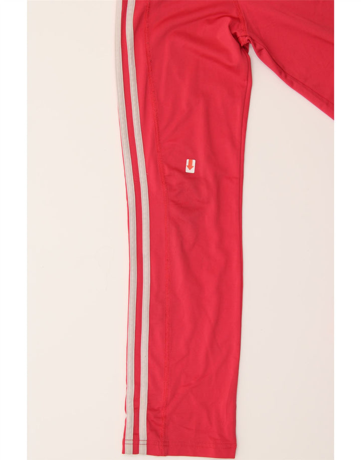ADIDAS Girls Climalite Tracksuit Trousers 7-8 Years Small  Pink Polyester Vintage Adidas and Second-Hand Adidas from Messina Hembry 