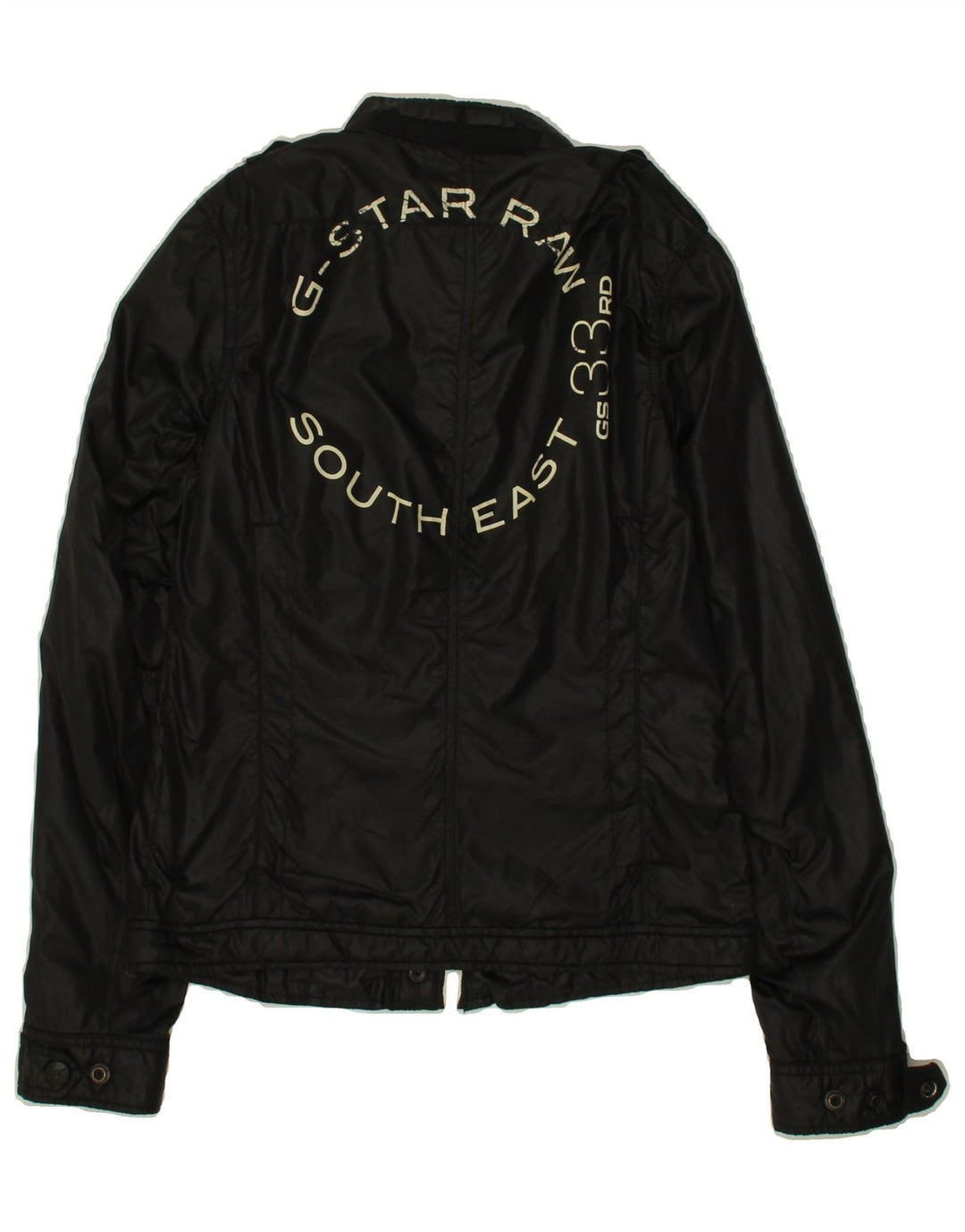 G-STAR Womens Graphic Bomber Jacket UK 10 Small Brown Polyamide Vintage G-Star and Second-Hand G-Star from Messina Hembry 