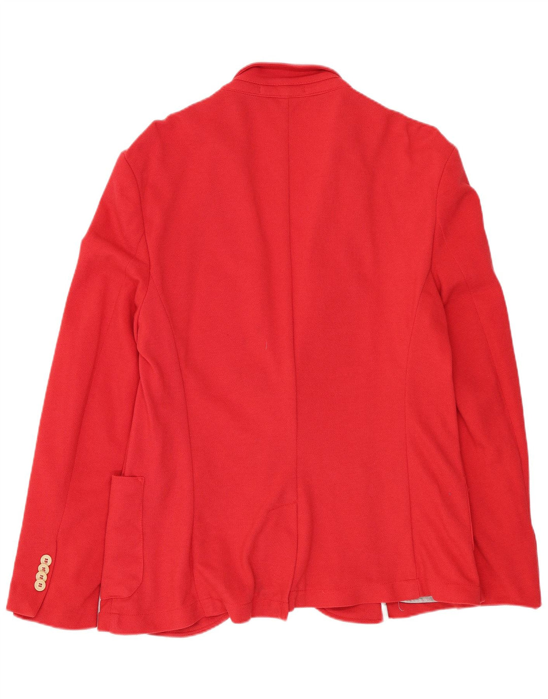Zara Herre 2-knaps blazerjakke UK 40 Large Red Cotton