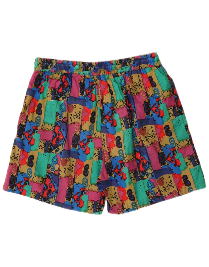 Vintage badeshorts med abstrakt mønster til mænd XL flerfarvet nylon