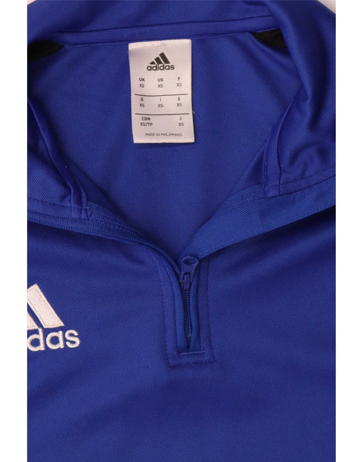 Adidas Herre Climalite Pullover med lynlås-hals Træningsdragt Top XS Blå Colourblock