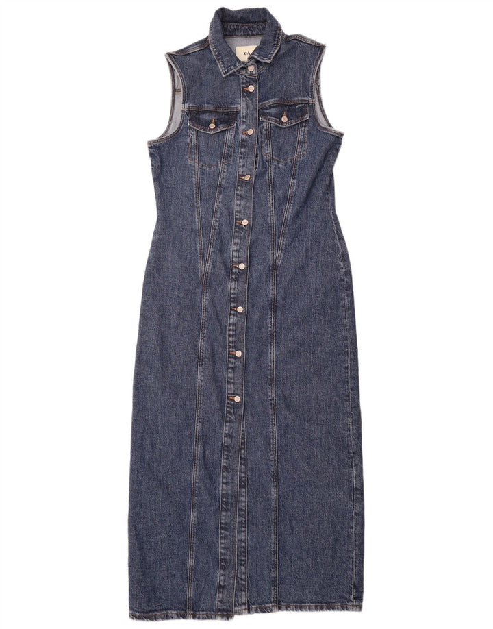 C & A Dame ærmeløs denimkjole EU 40 Medium Blue Cotton