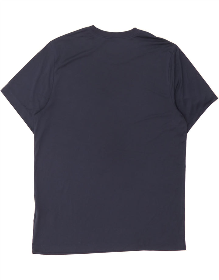 NIKE Mens Dri Fit T-Shirt Top Large Navy Blue Polyester Vintage Nike and Second-Hand Nike from Messina Hembry 