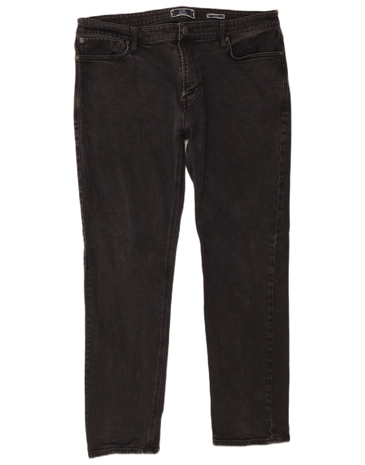 Fat Face Herre Slim Jeans W38 L30 Sort Bomuld