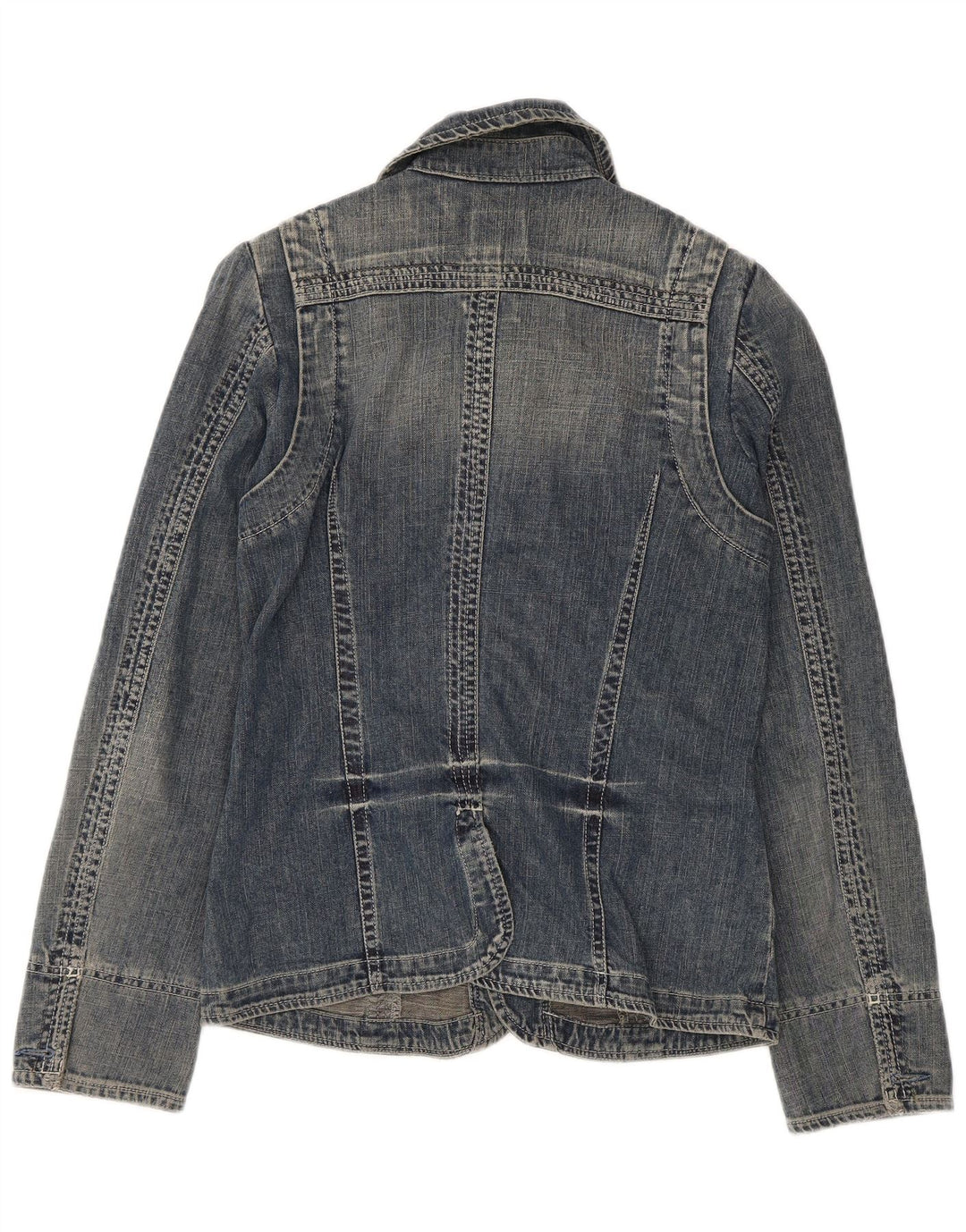Diesel Dame denimjakke UK 12 Medium Blue Bomuld
