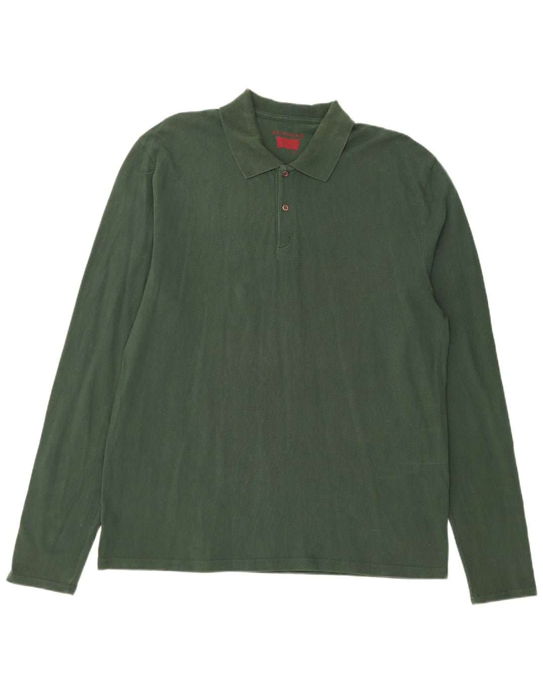 LEVI'S Langærmet herre poloshirt Stor grøn bomuld