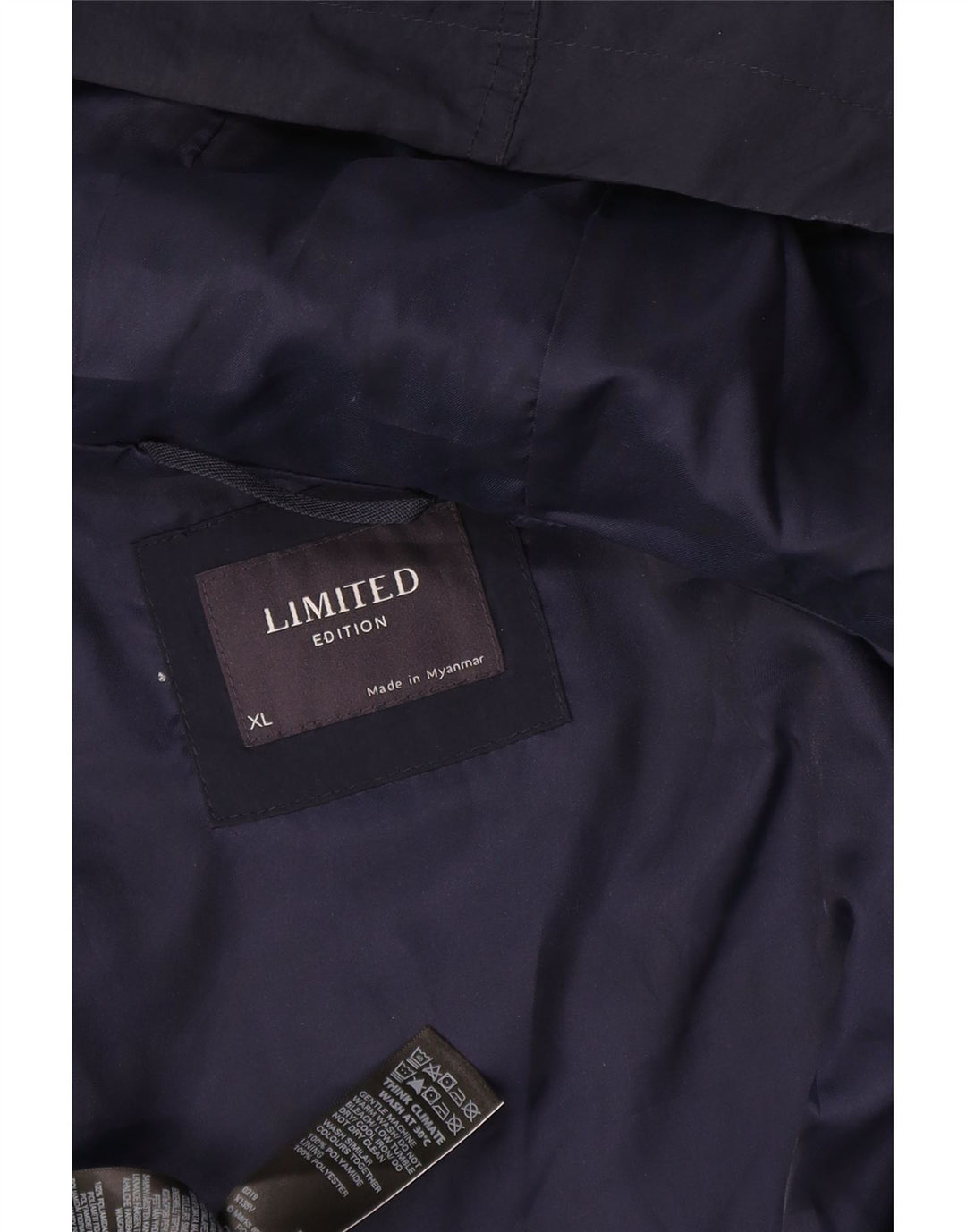 Marks & Spencer Regnjakke til mænd UK 42 XL Marineblå Polyester
