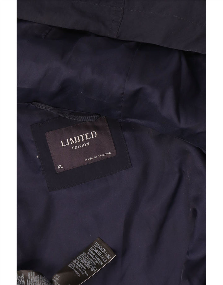 Marks & Spencer Regnjakke til mænd UK 42 XL Marineblå Polyester