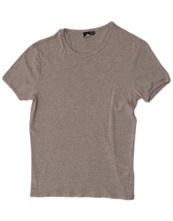 G-Star Dame T-Shirt Top UK 16 Stor Grå Bomuld