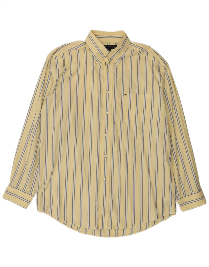 Tommy Hilfiger Herreskjorte Stor gulstribet bomuld