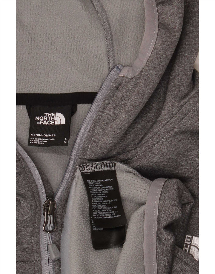 The North Face Herre hættetrøje med lynlås, stor grå polyester