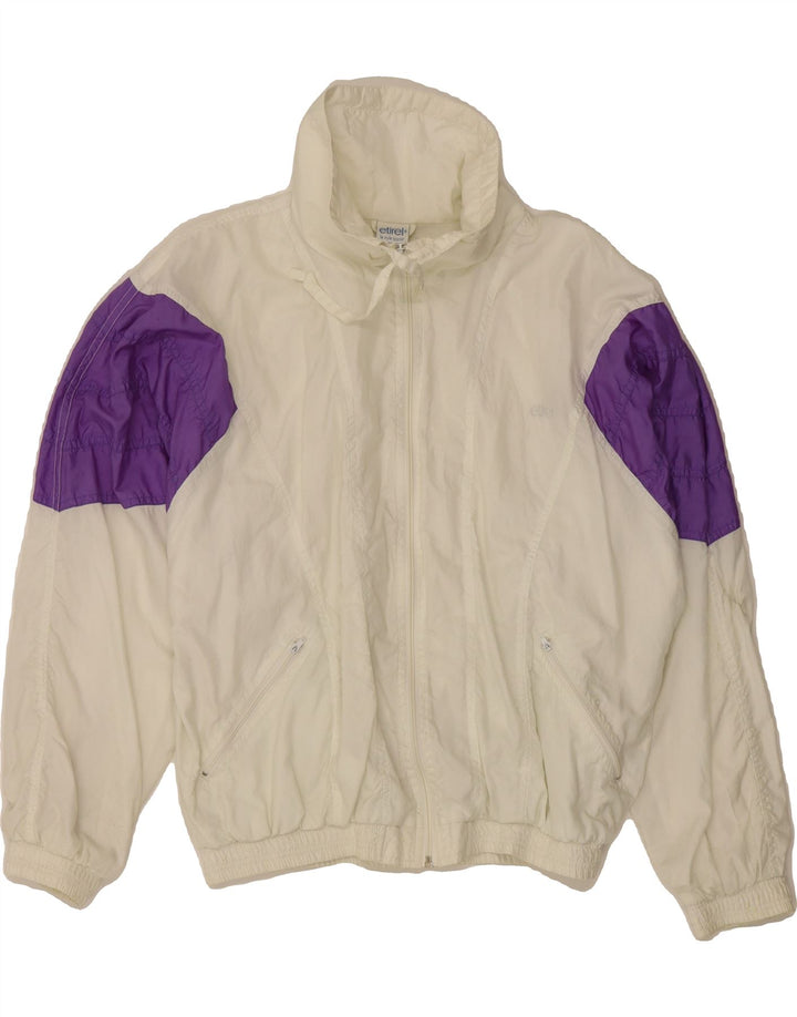 ETIREL Womens Tracksuit Top Jacket IT 40 Medium White Colourblock Vintage Etirel and Second-Hand Etirel from Messina Hembry 