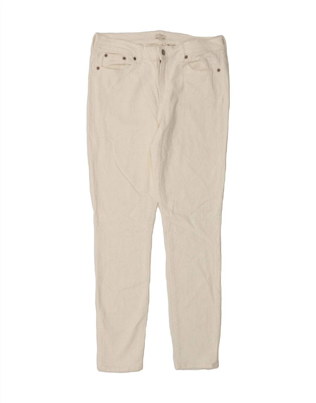 J. CREW Womens Stretch Skinny Jeans W29 L30  White Cotton Vintage J. Crew and Second-Hand J. Crew from Messina Hembry 