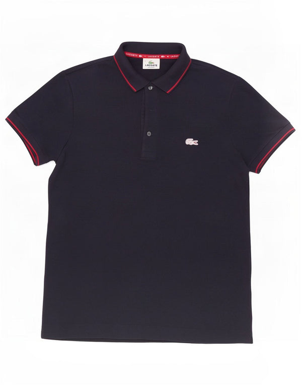 Lacoste Herre Regular Fit Polo Shirt Størrelse 3 Small Navy Blue Bomuld