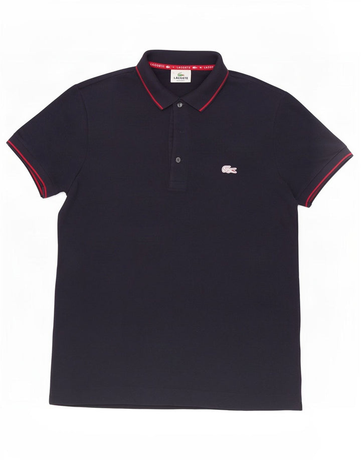 Lacoste Herre Regular Fit Polo Shirt Størrelse 3 Small Navy Blue Bomuld