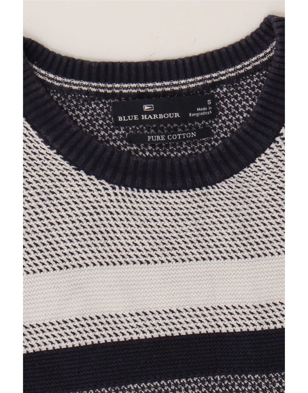 Marks & Spencer Herre Blue Harbor Crew Neck Jumper Sweater Small Navy Blue