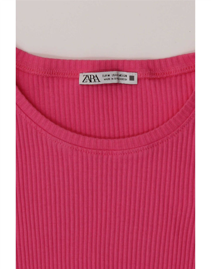 Zara T-Shirt Top UK 12 Medium Pink