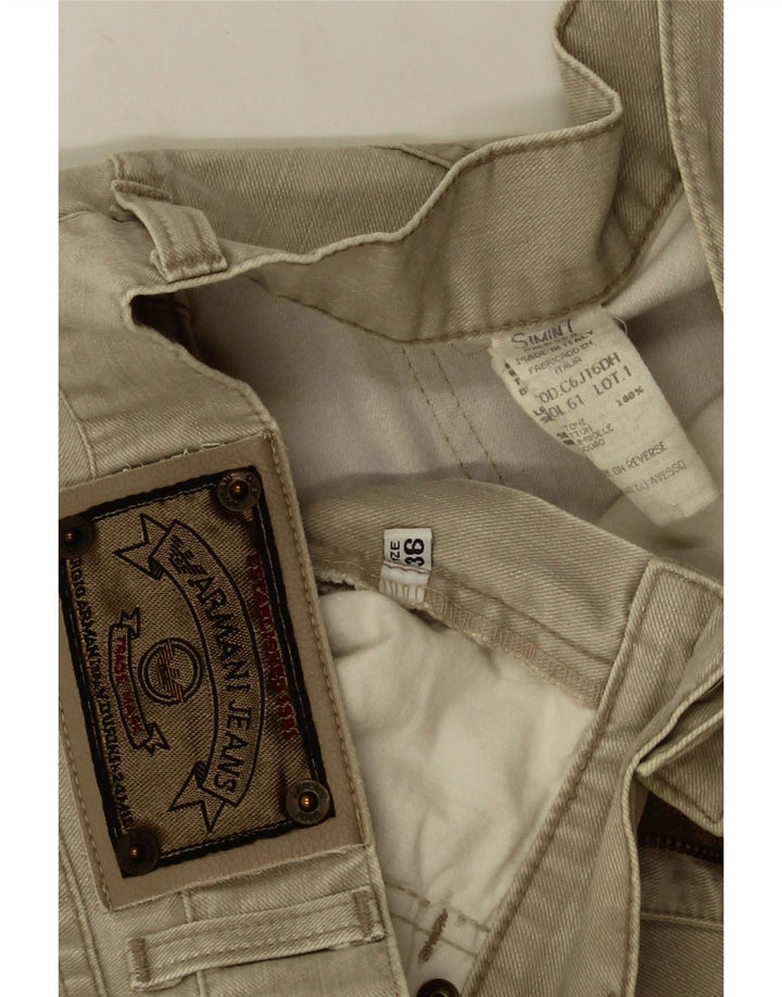 Armani Straight Jeans til mænd W36 L28 Beige Bomuld