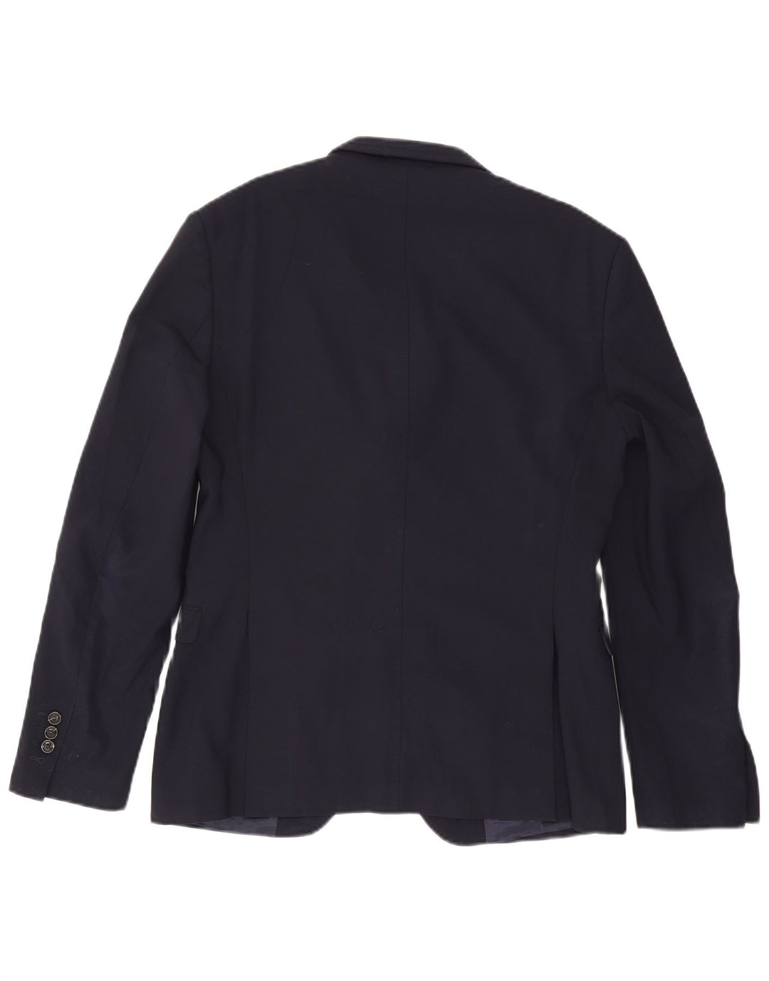 Zara Herre 2-knaps blazerjakke EU 50 Medium Navyblå Polyester