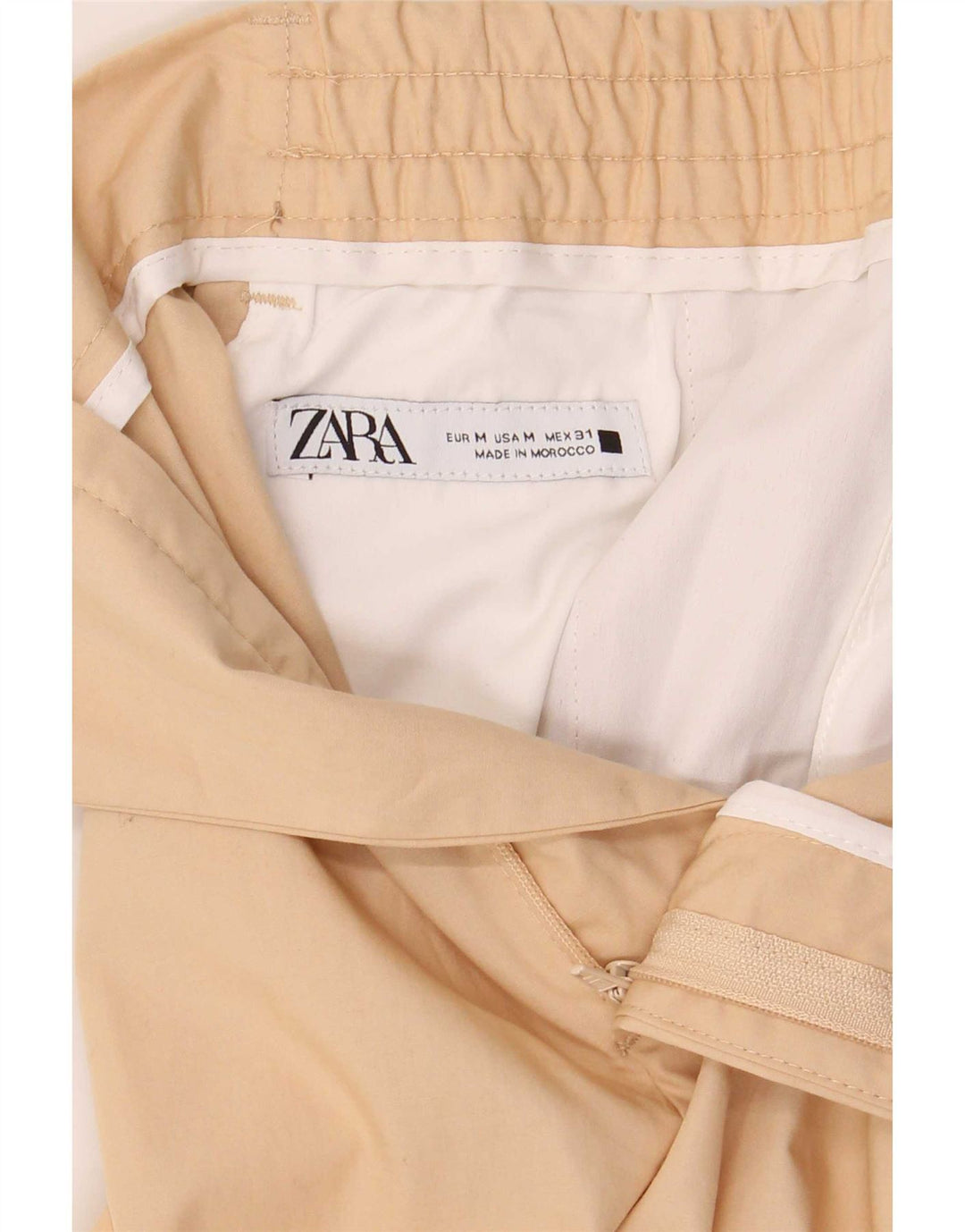 Zara Herre Chinobukser med brede ben Medium W31 L30 Beige