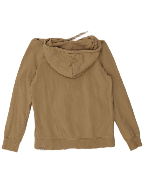 The North Face Womens Graphic Hoodie Jumper UK 16 Large Beige Cotton