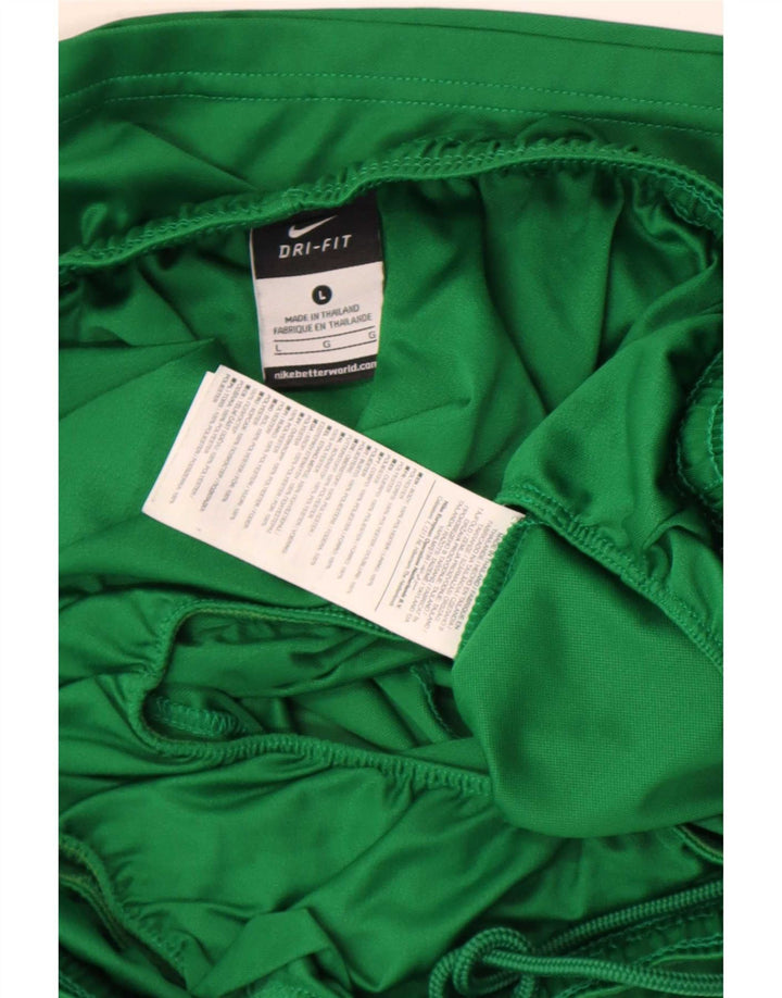 Nike Herre Dri Fit grafiske sportsshorts store grønne polyester