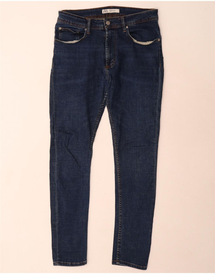 Zara Herre Skinny Jeans EU 40 Medium W31 L31 Marineblå