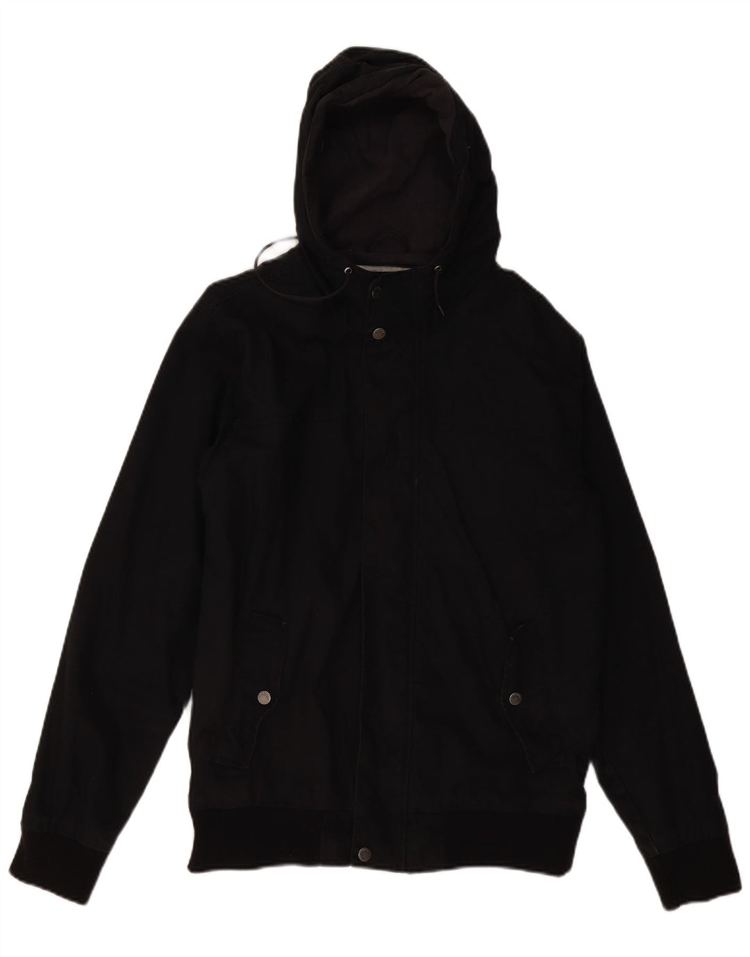 Quiksilver Herre Hooded Windbreaker Jacket UK 38 Medium Black Bomuld