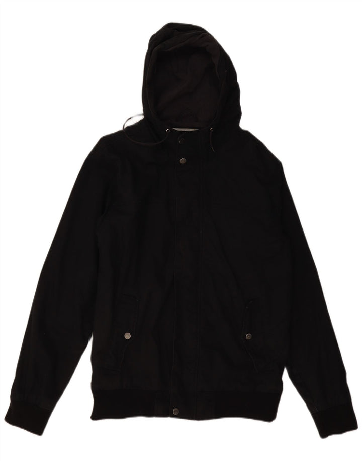 Quiksilver Herre Hooded Windbreaker Jacket UK 38 Medium Black Bomuld