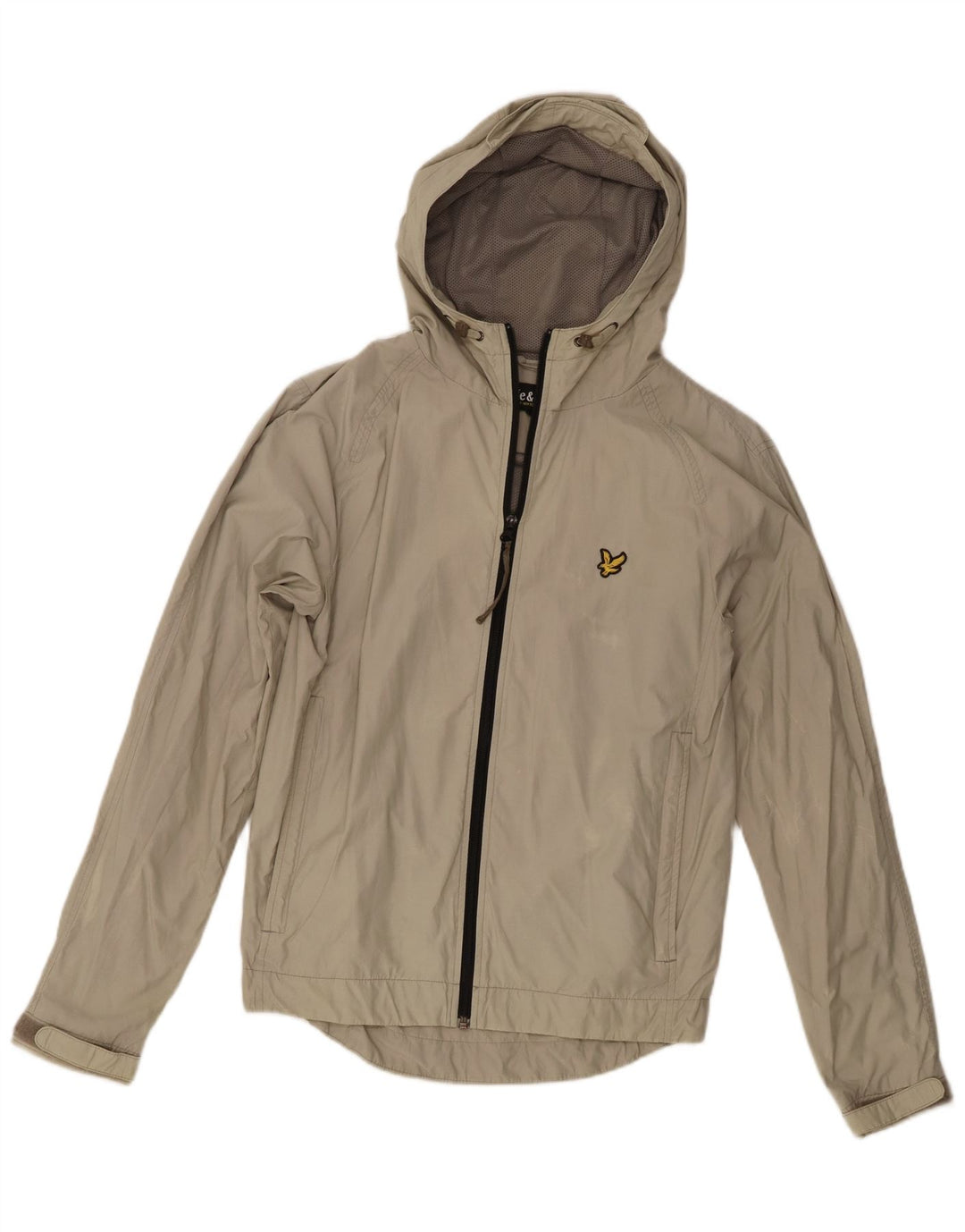 Lyle & Scott Regnjakke med hætte til mænd UK 36 Small Beige Nylon