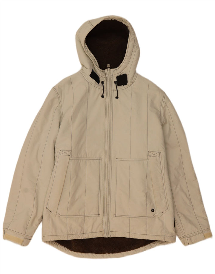 Murphy & Nye Herre hættetrøje sherpa polstret jakke UK 40 Large Beige