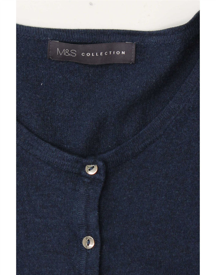 Marks & Spencer Dame Cardigan Sweater UK 14 Large Navy Blue