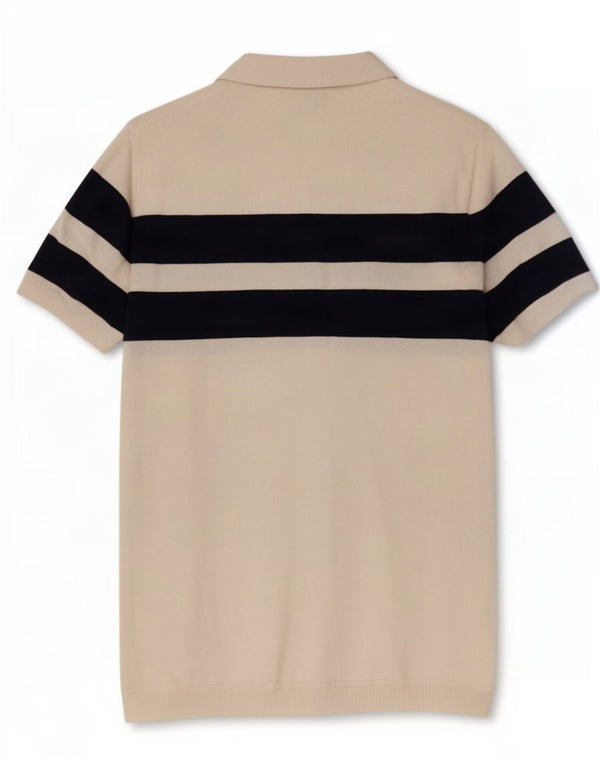 Zara Herre Kortærmet Polo Neck sweater Stor hvid Colourblock
