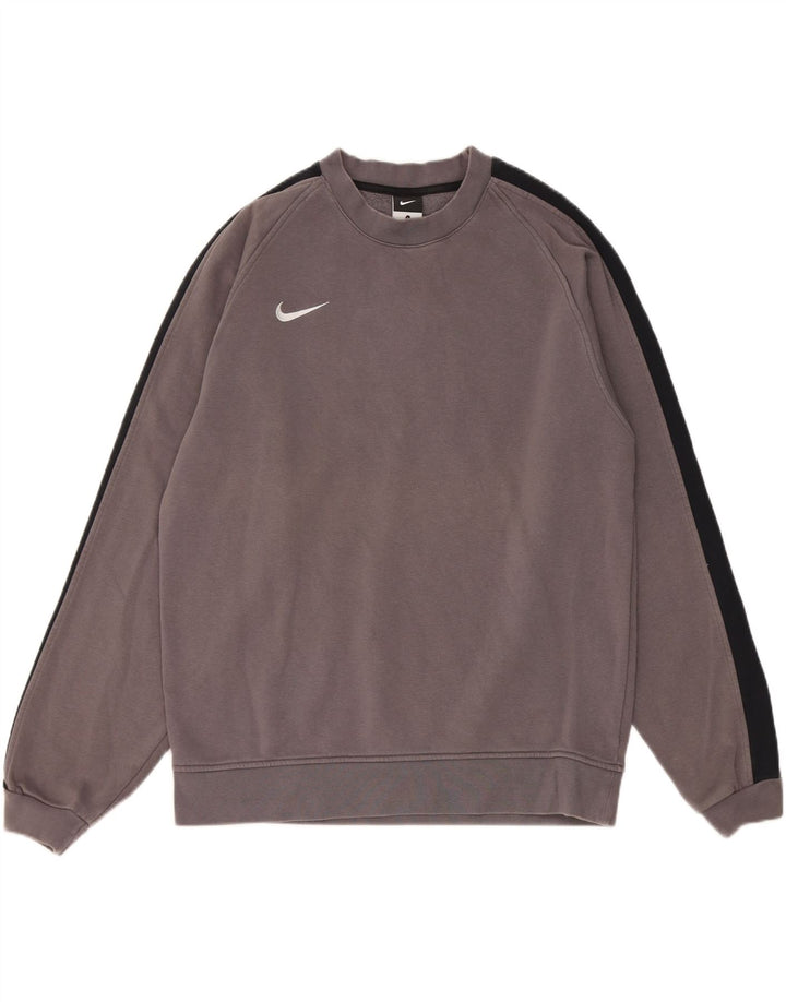 Nike Sweatshirt Jumper til mænd Large Grå Colourblock Bomuld