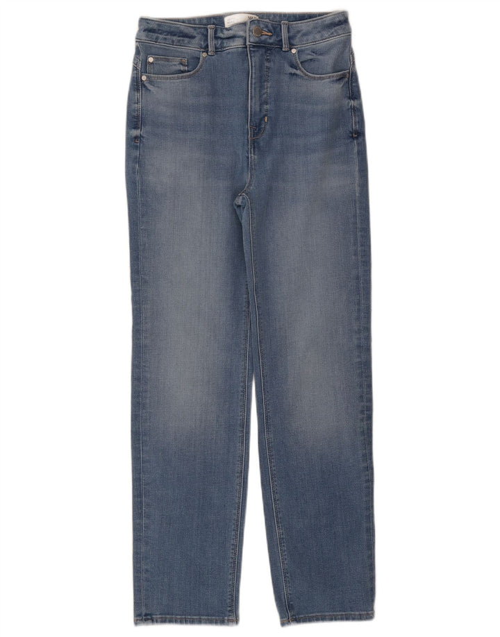 Marks & Spencer Dame Sienna Straight Jeans UK 10 Small W27 L27 Blue