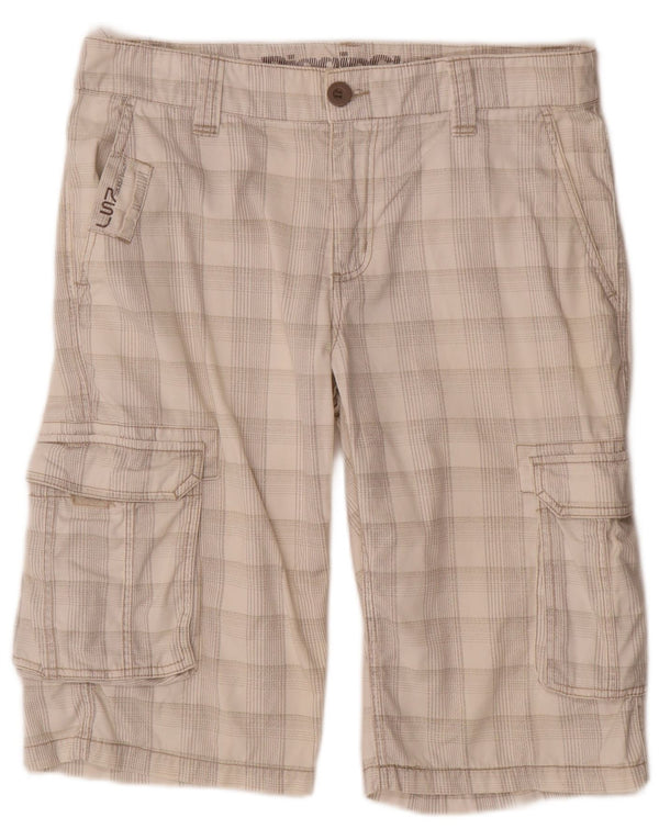 CLOCK HOUSE Herre Cargo Shorts W32 Medium Off White Ternet bomuld