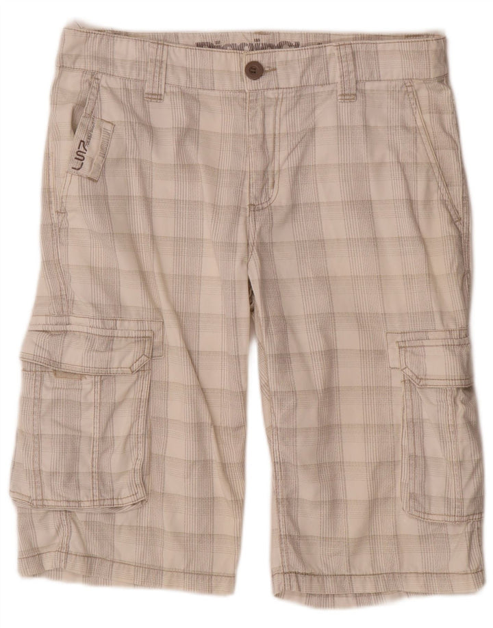 CLOCK HOUSE Herre Cargo Shorts W32 Medium Off White Ternet bomuld