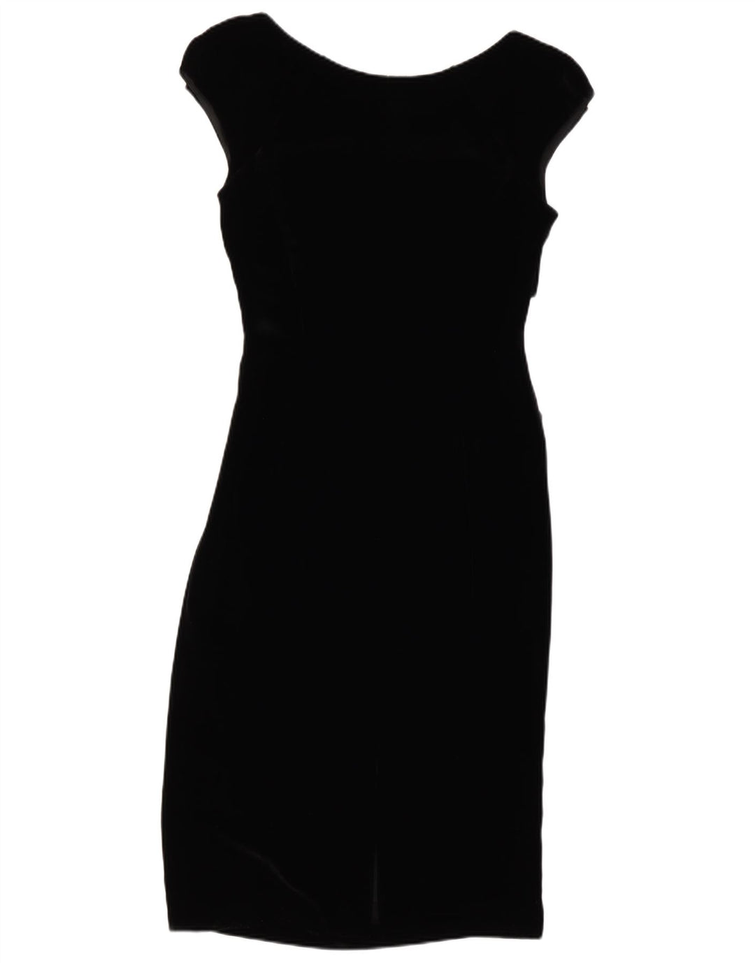 L.K. Bennett Womens Velvet Sheath Dress UK 8 Small Black Viscose