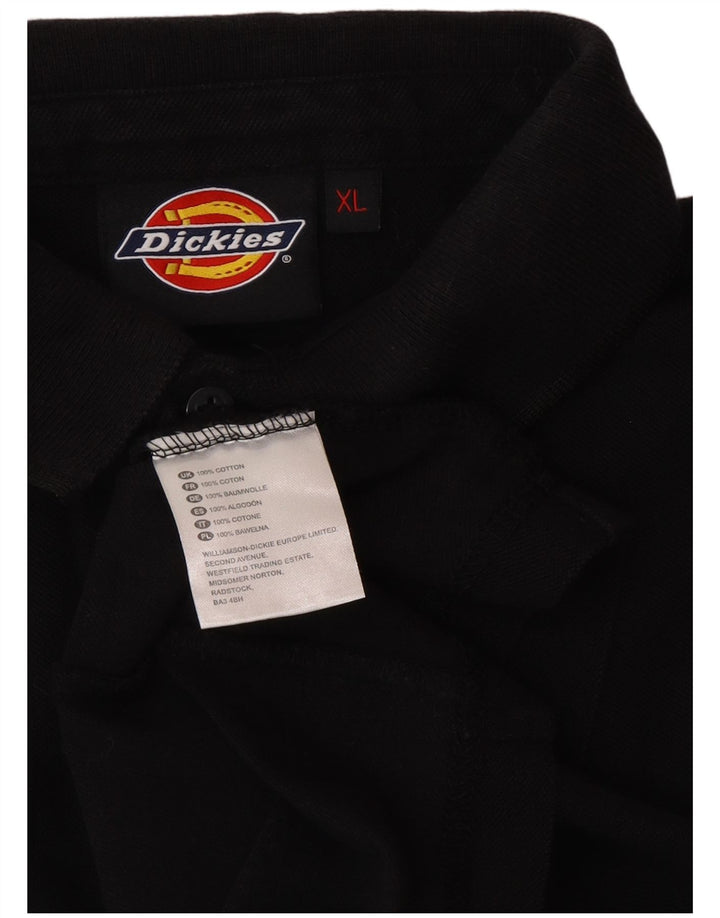 DICKIES Grafisk poloshirt til mænd XL sort bomuld