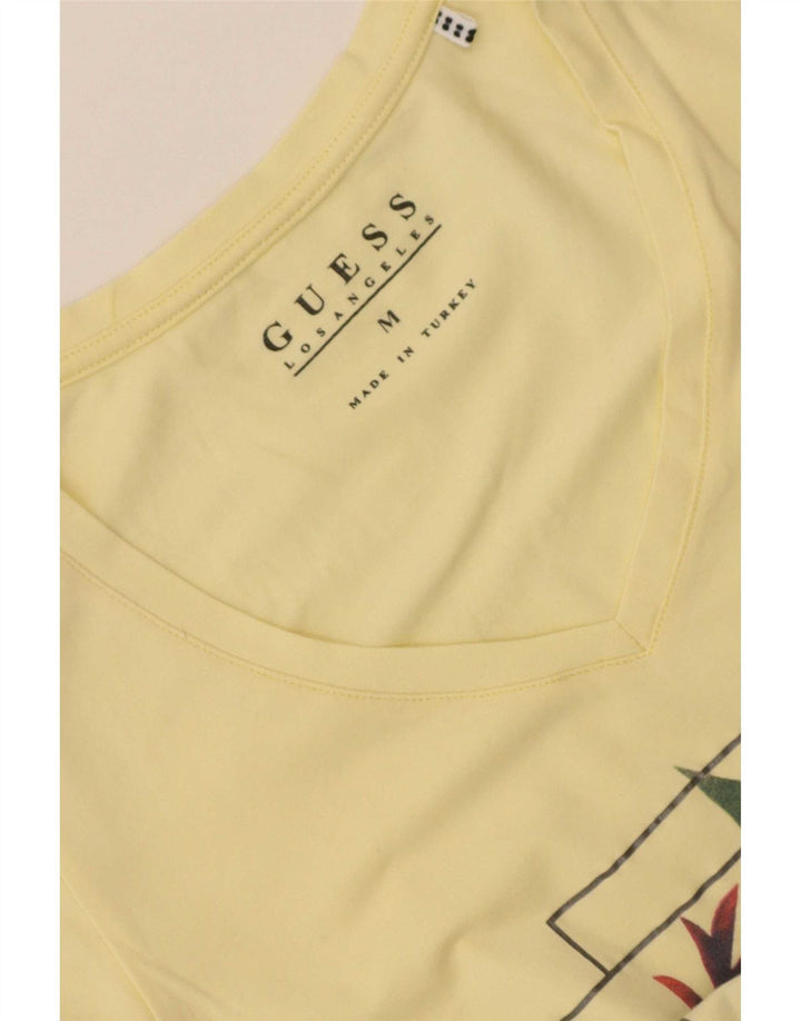 Guess Graphic T-Shirt Top UK 12 Medium Gul