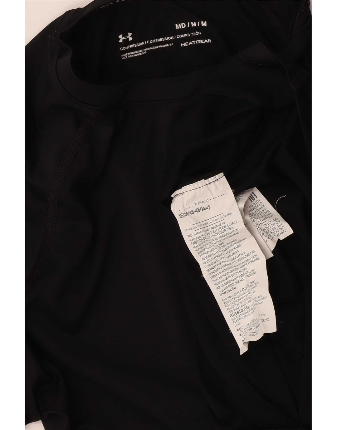 Under Armour Herre Compression T-Shirt Top Medium Sort Polyester