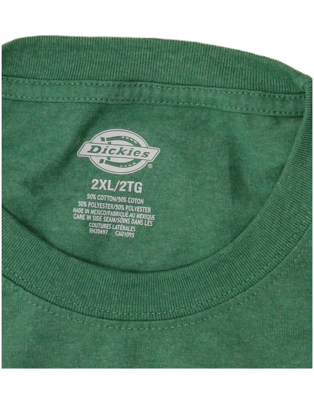Dickies Herre T-Shirt Top 2XL Grøn Bomuld