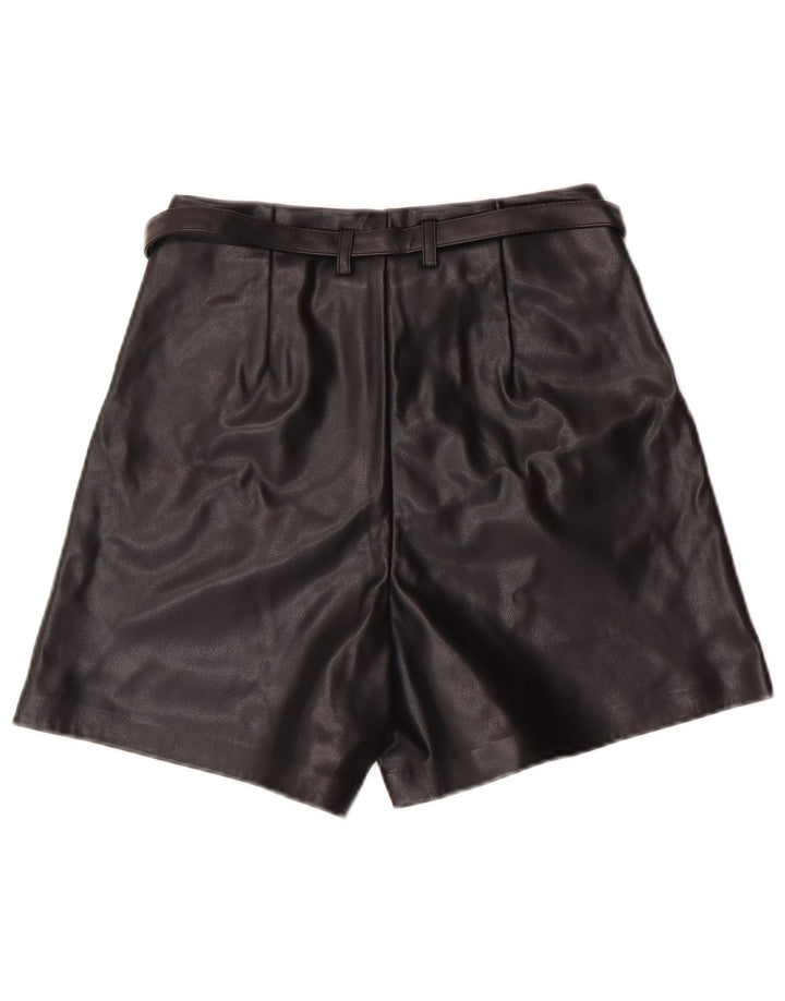 Kun kvinders imiteret lædershorts XS W25 sort polyester