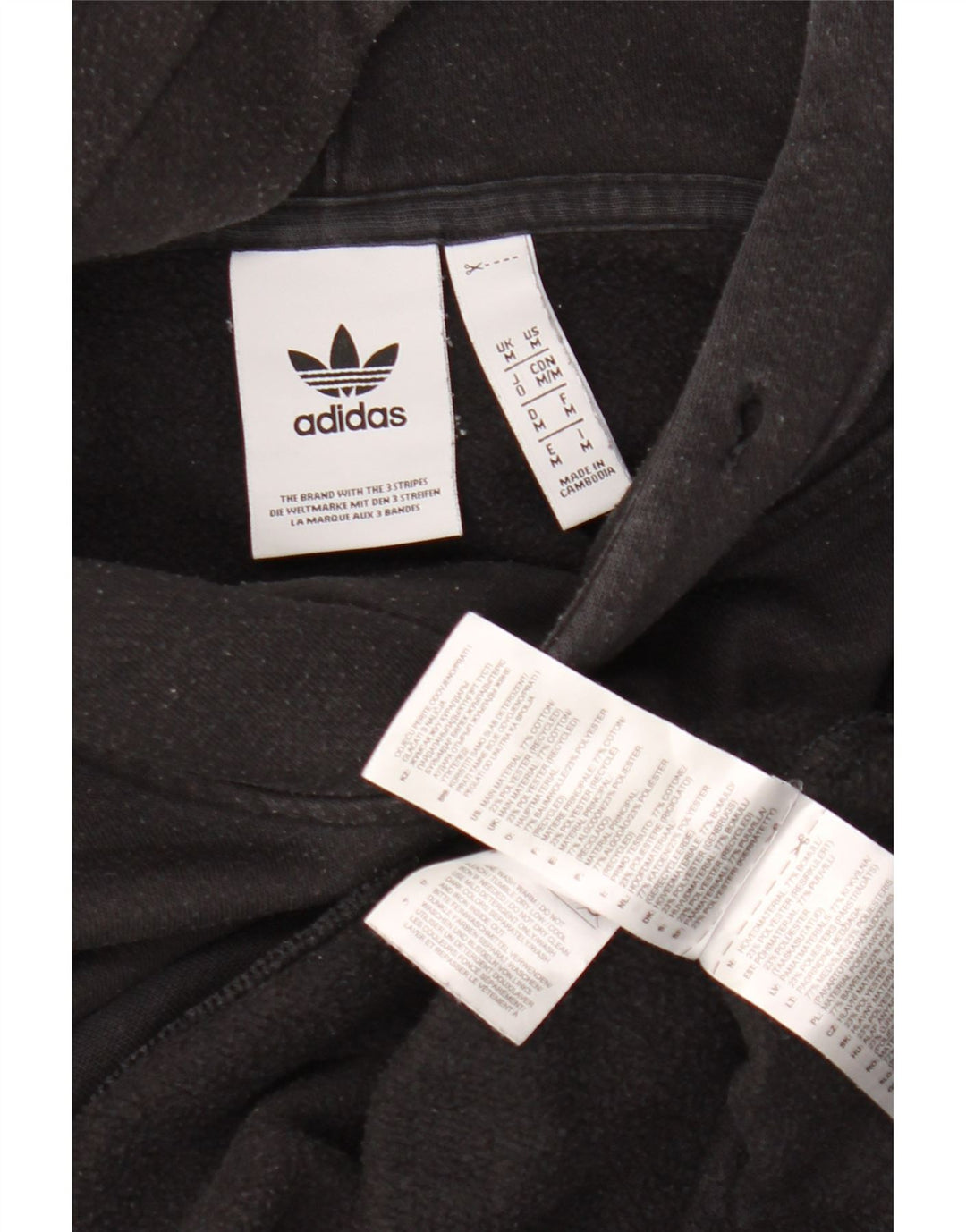 Adidas Herre hættetrøje Jumper Medium Sort Bomuld