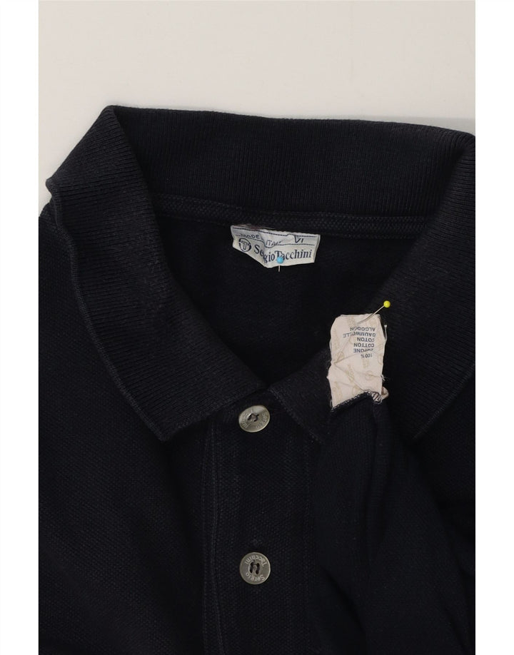 Sergio Tacchini Langærmet herre poloshirt Medium marineblå bomuld