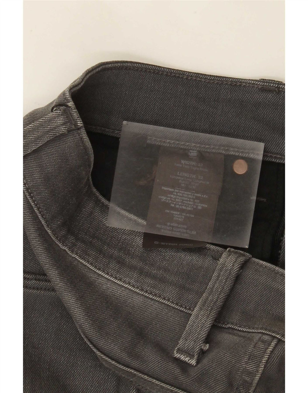 G-Star Herre Revend Distressed Super Slim Jeans W32 L32 Grå Bomuld