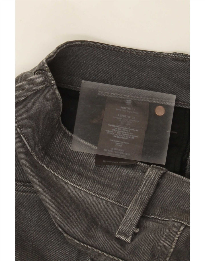 G-Star Herre Revend Distressed Super Slim Jeans W32 L32 Grå Bomuld
